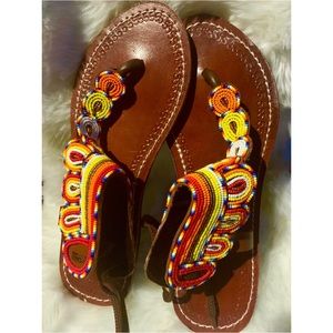 Exquisite Beaded Sandals